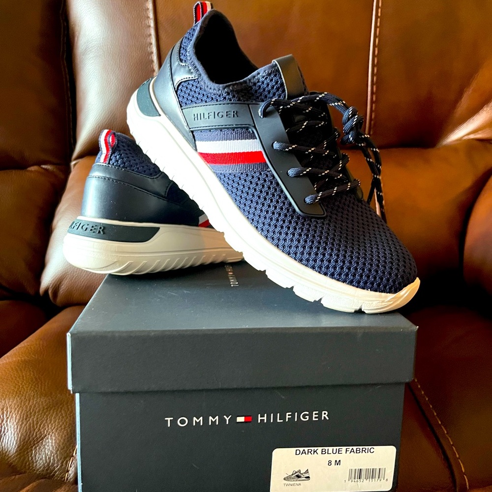 Tommy Hilfiger Blue Fabric Sneakers